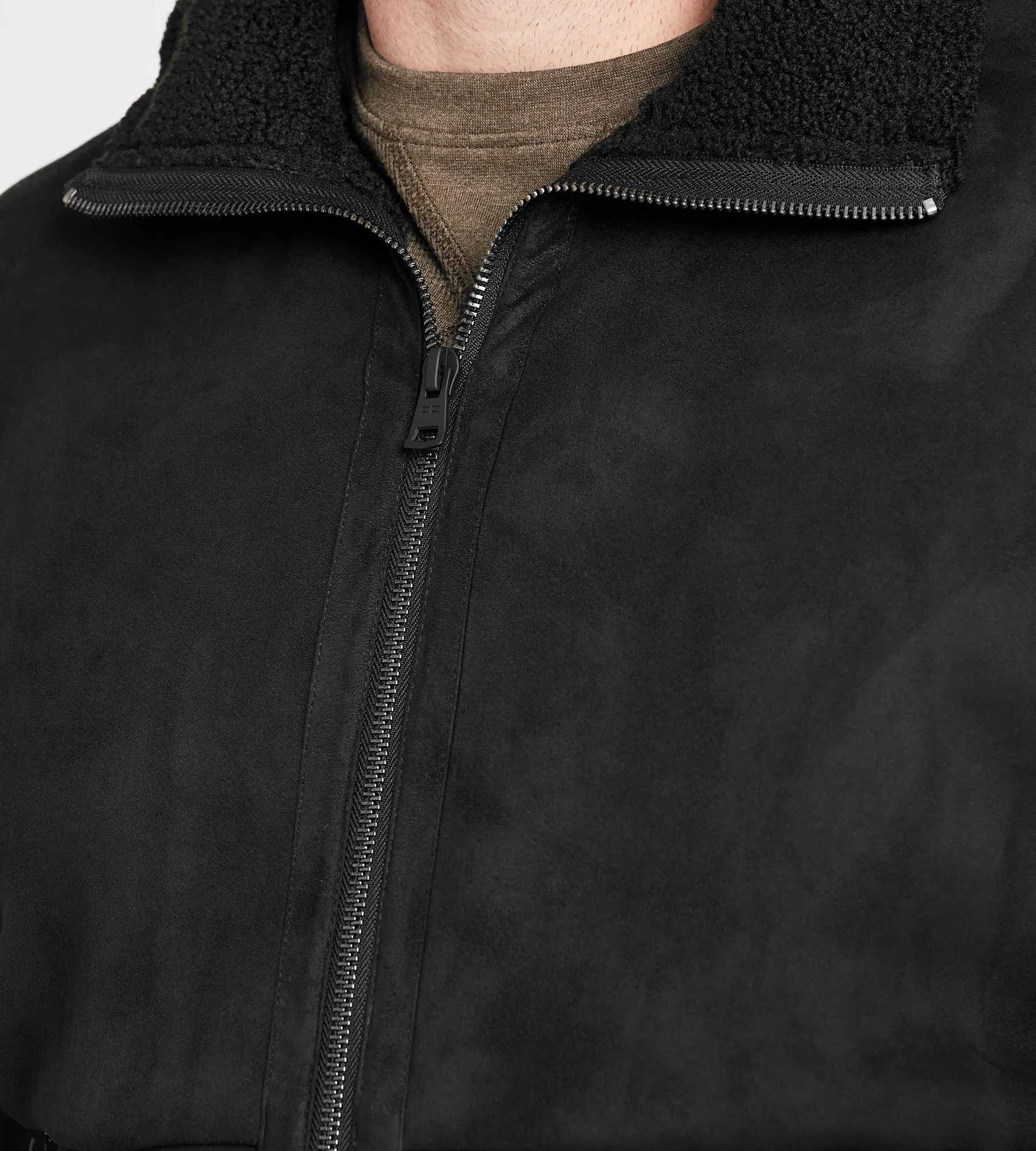 Sherpa Lined Suede Bomber sold by Mr. Big and Tall product image thumbnail 2