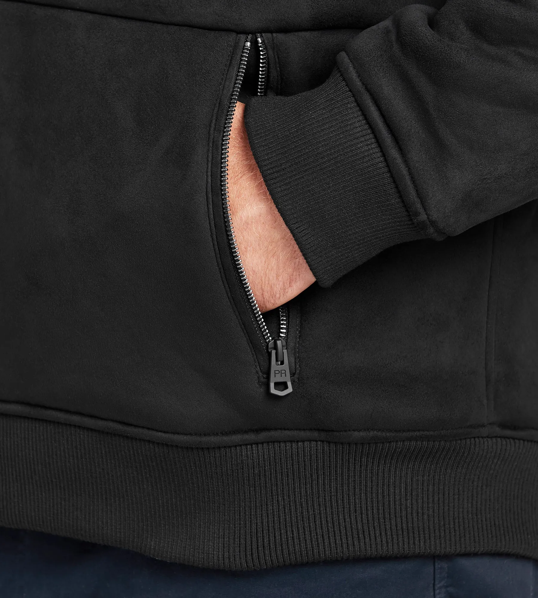 Sherpa Lined Suede Bomber sold by Mr. Big and Tall product image thumbnail 3