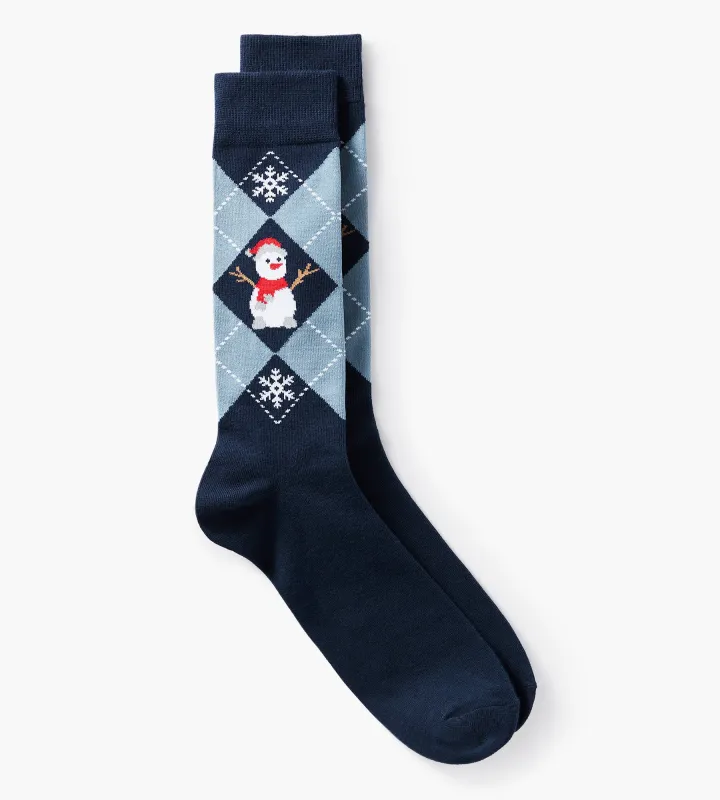 Argyle Snowman Socks sold by Mr. Big and Tall
