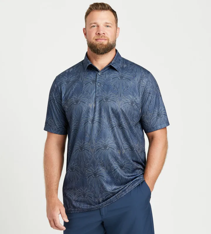 Dotted Palms Print Polo sold by Mr. Big and Tall
