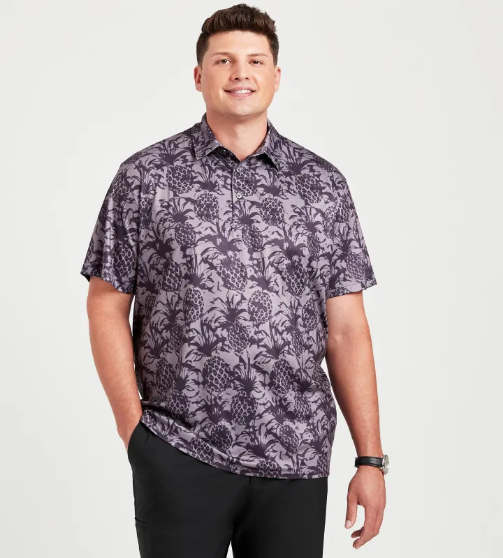 All Over Pineapple Print Polo sold by Mr. Big and Tall