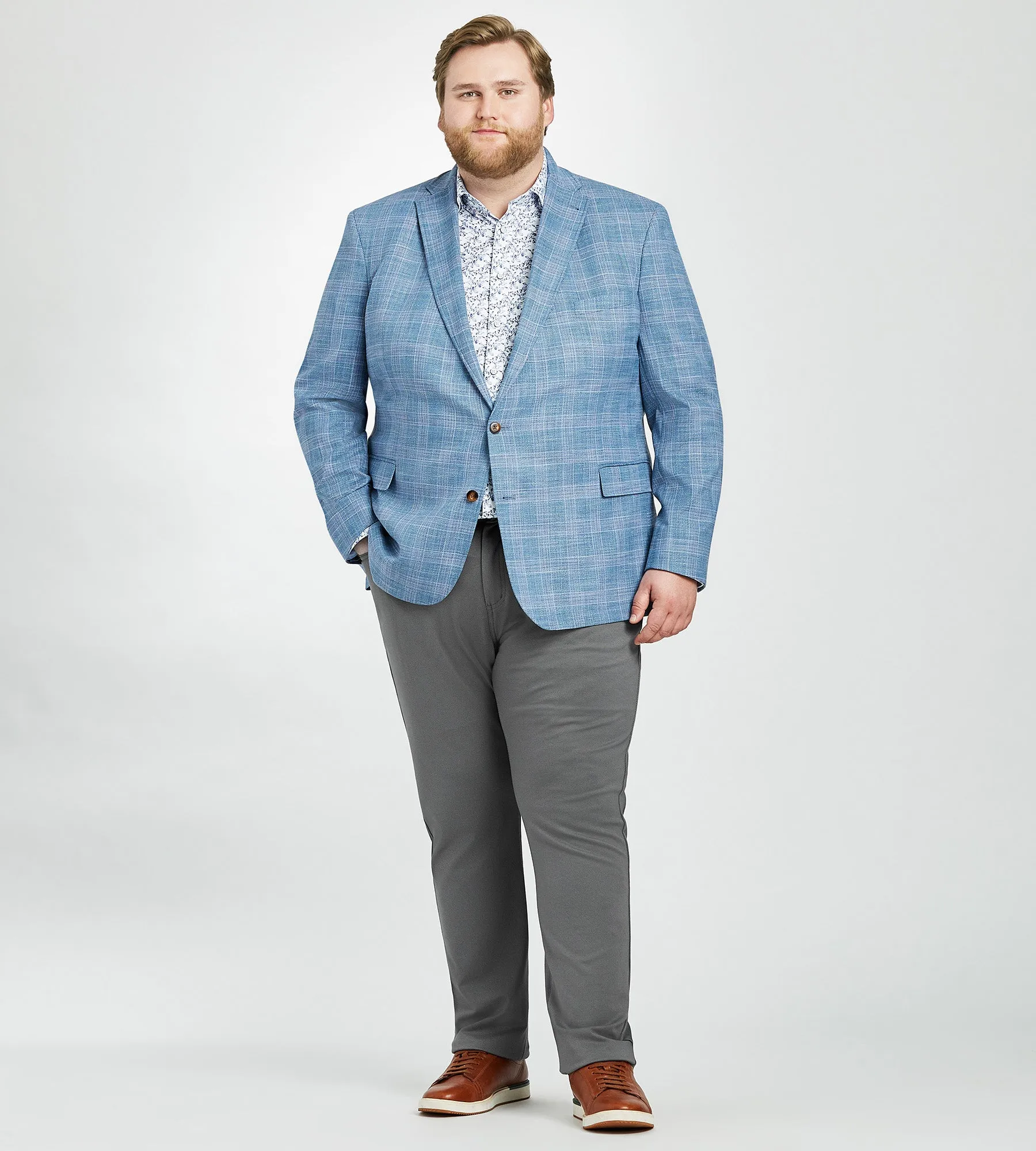 Modern Fit Plaid Woven Sport Jacket sold by Mr. Big and Tall product image thumbnail 2