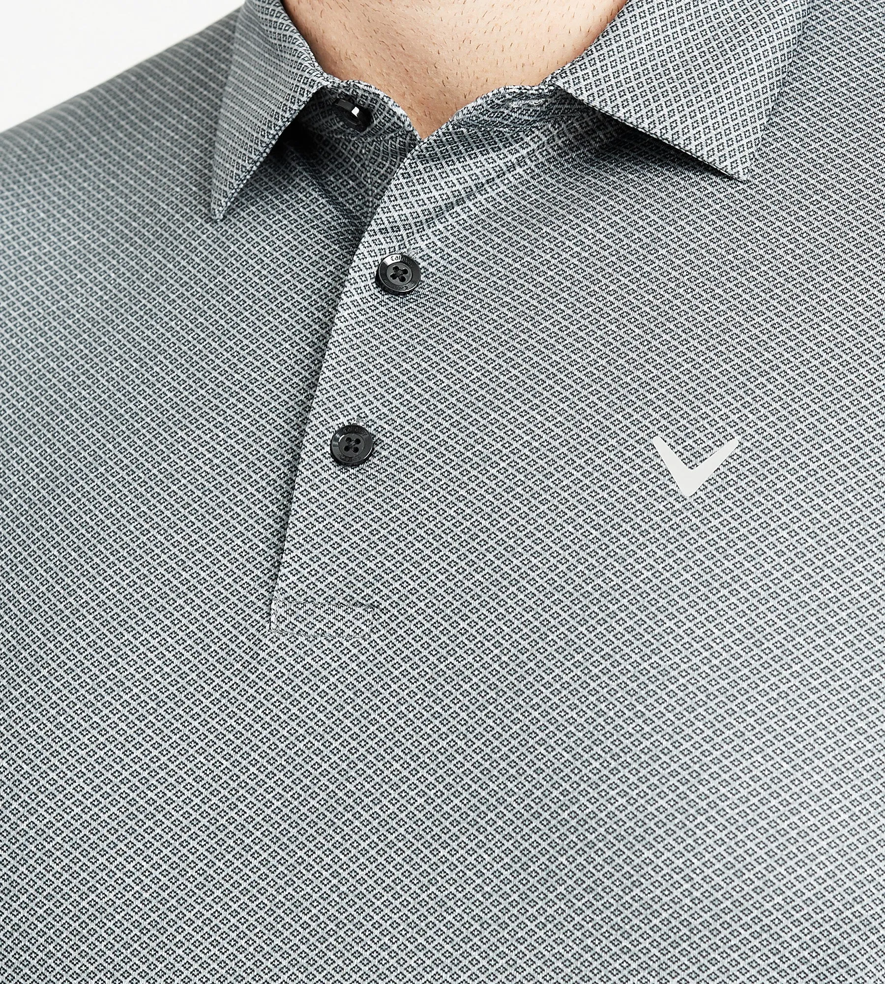 Heathered Geo Print Polo sold by Mr. Big and Tall product image thumbnail 2