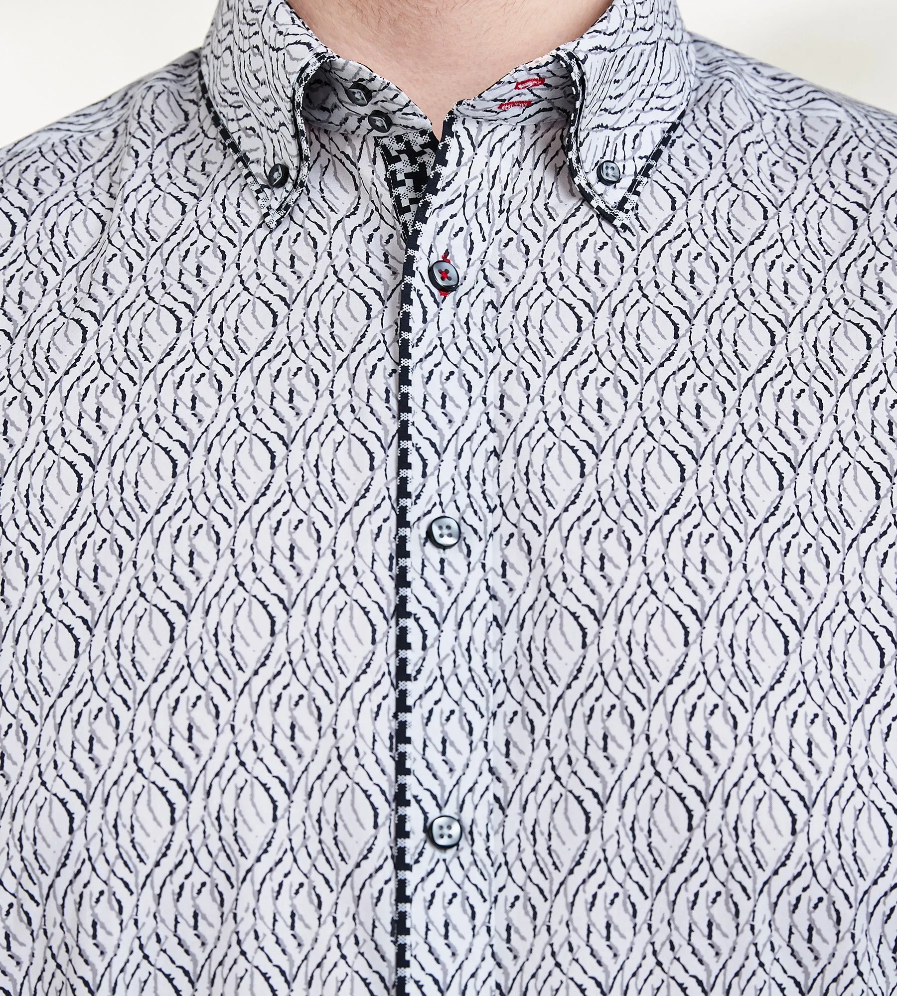 Double-Collar Long Sleeve Sport Shirt sold by Mr. Big and Tall product image thumbnail 2