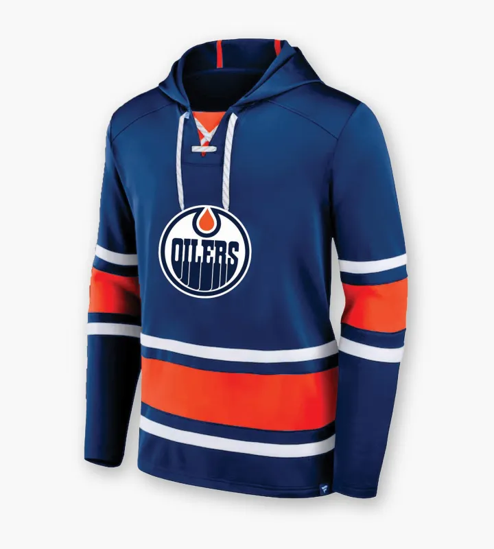 Edmonton Oilers NHL Lace-Up Hoodie made by Fanatics