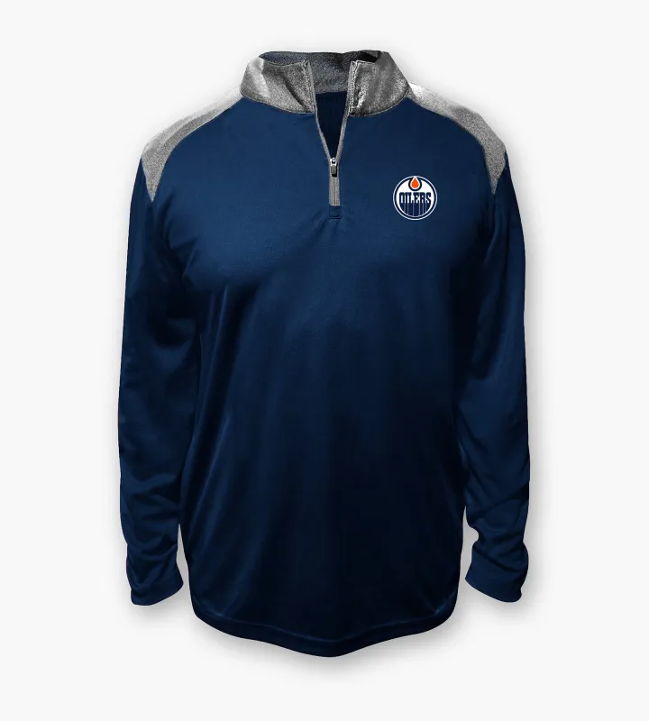 Edmonton Oilers NHL 1/4 Zip Pullover sold by Mr. Big and Tall