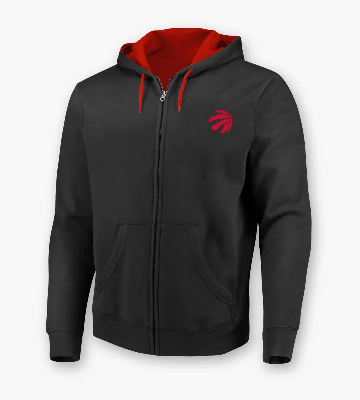 Toronto Raptors NBA Full Zip Hoodie made by Mr. Big and Tall