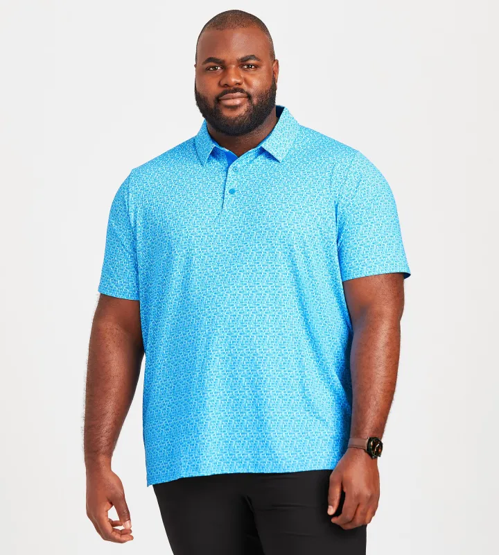 Tile Gingham Print  Polo made by Callaway