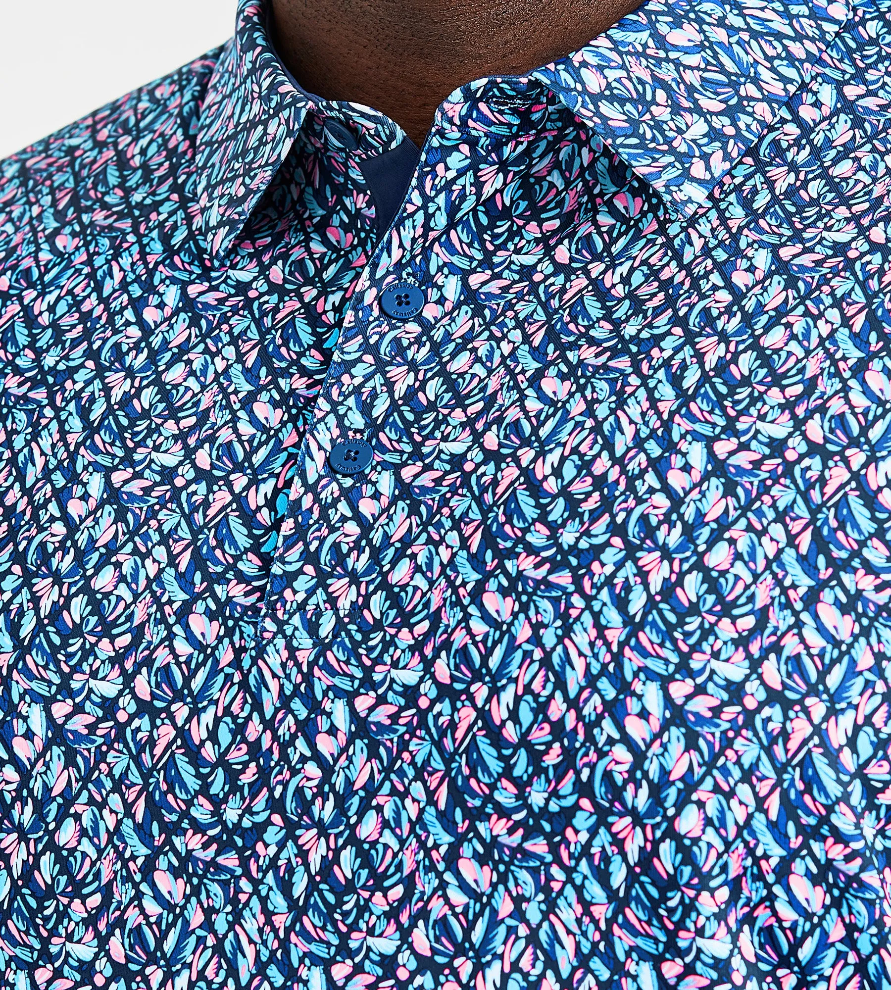 Multi Colour Palm Geo Print Polo sold by Mr. Big and Tall product image thumbnail 2