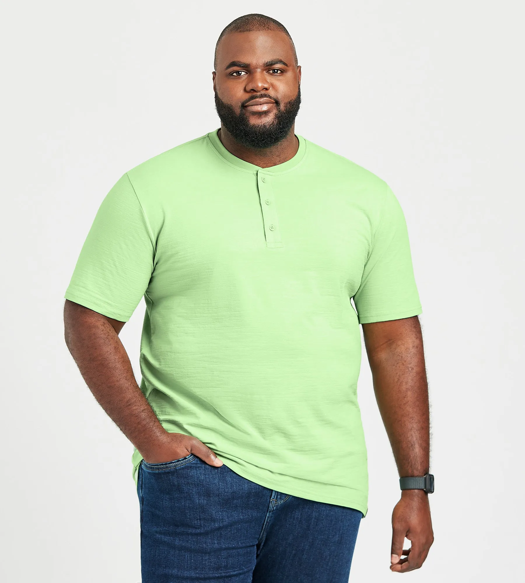 Britches Slub Henley sold by Mr. Big and Tall