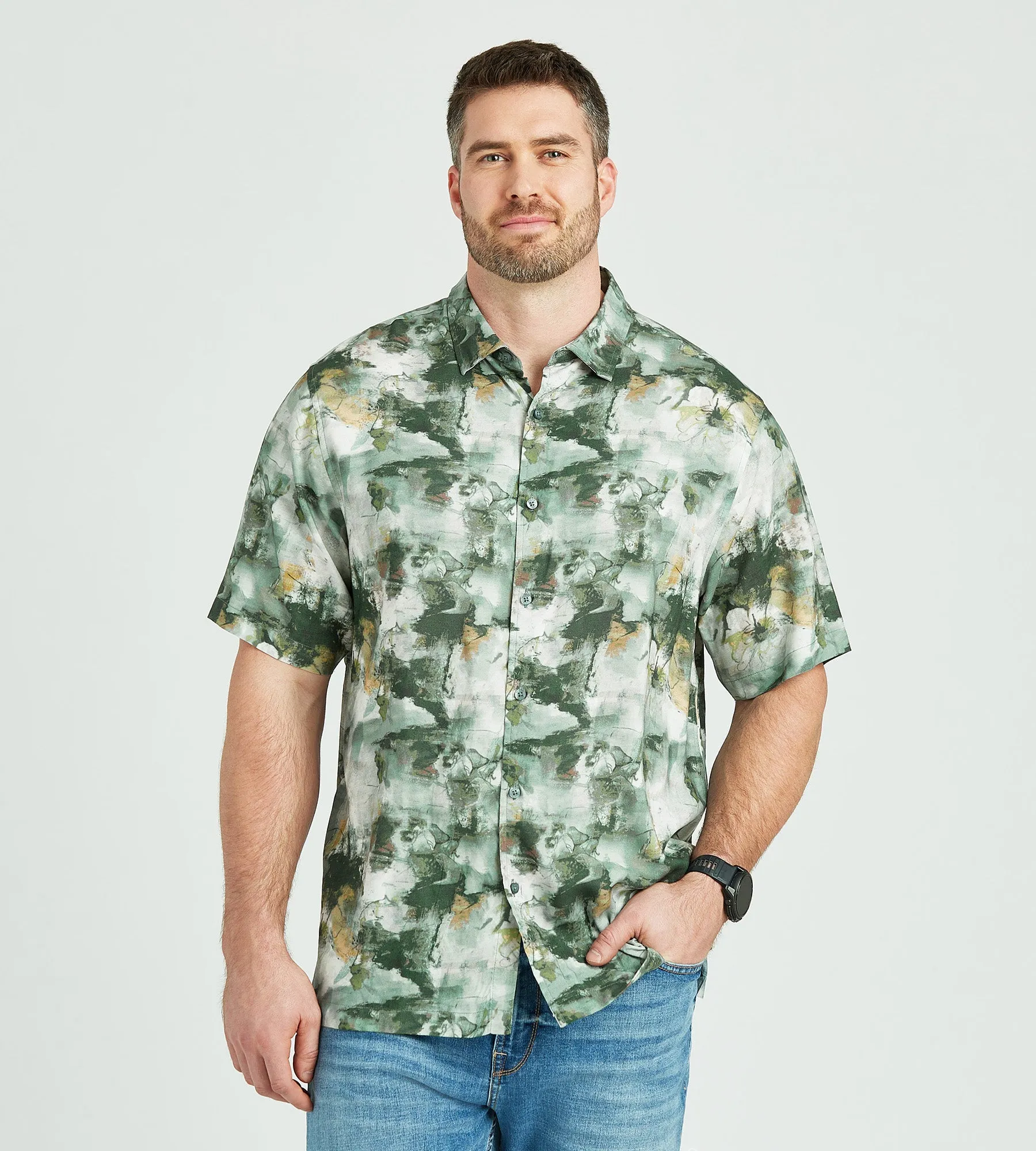 Abstract Floral Shirt sold by Mr. Big and Tall