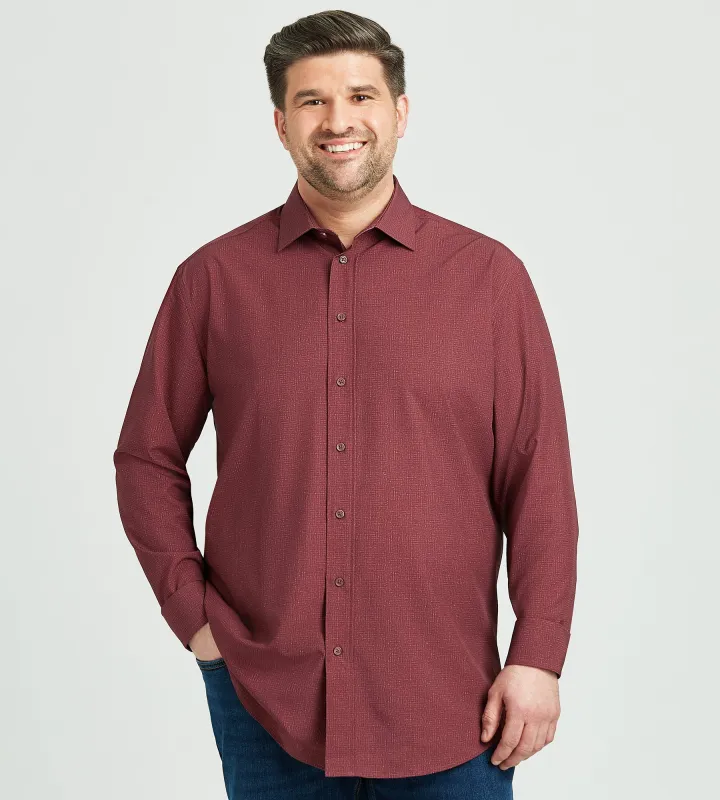 Crosshatch Stretch Shirt made by Mr. Big and Tall
