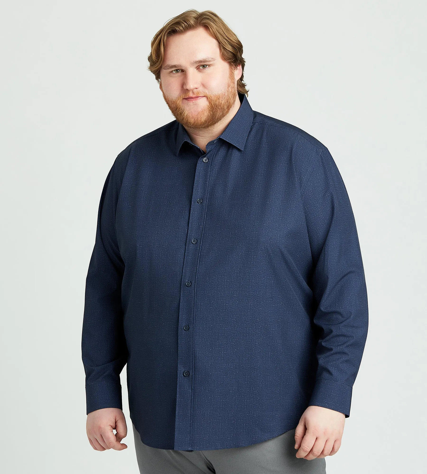 Crosshatch Stretch Shirt sold by Mr. Big and Tall product image thumbnail 3