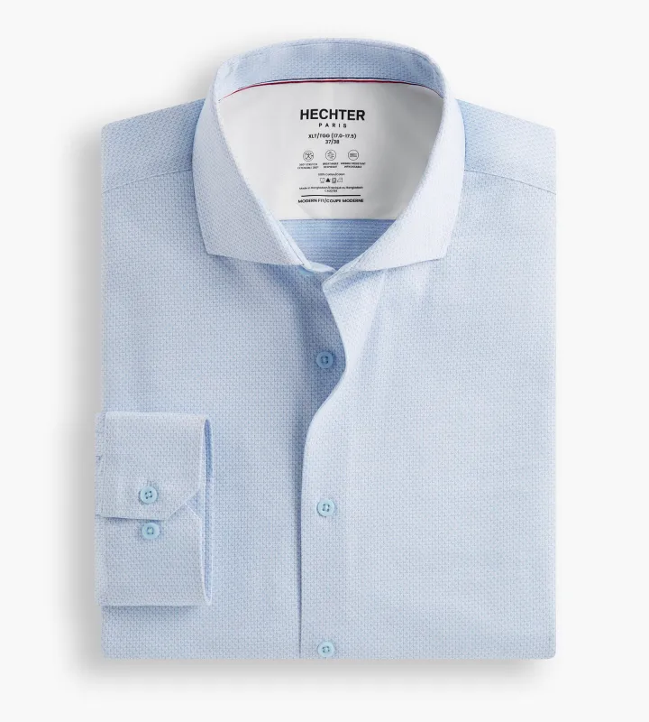 360° Stretch Geo Print Butterknit Dress Shirt made by Mr. Big and Tall