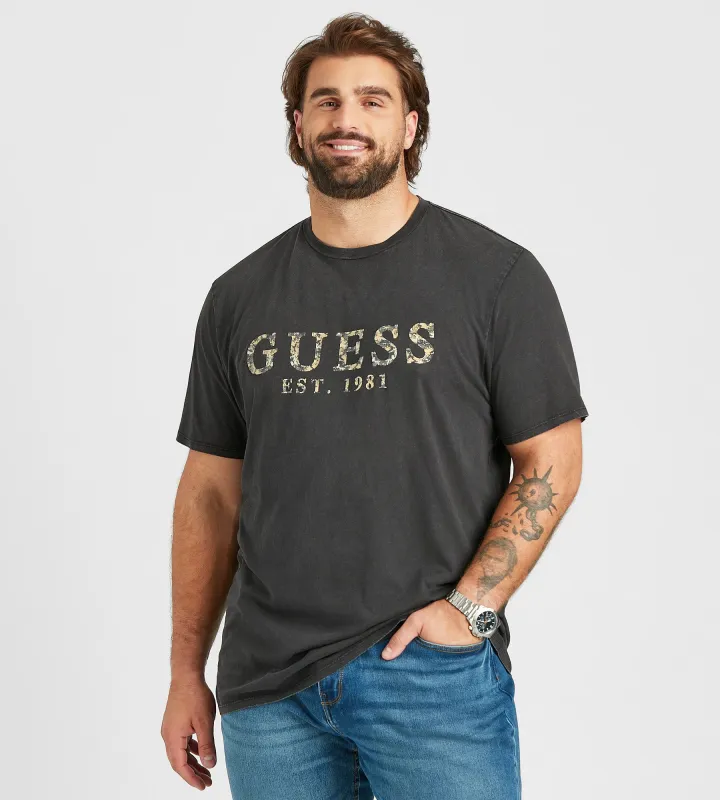 Textured Logo Tee made by Guess