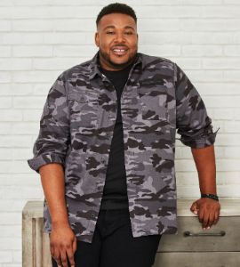 Button-Up Camo Shacket sold by Mr. Big and Tall