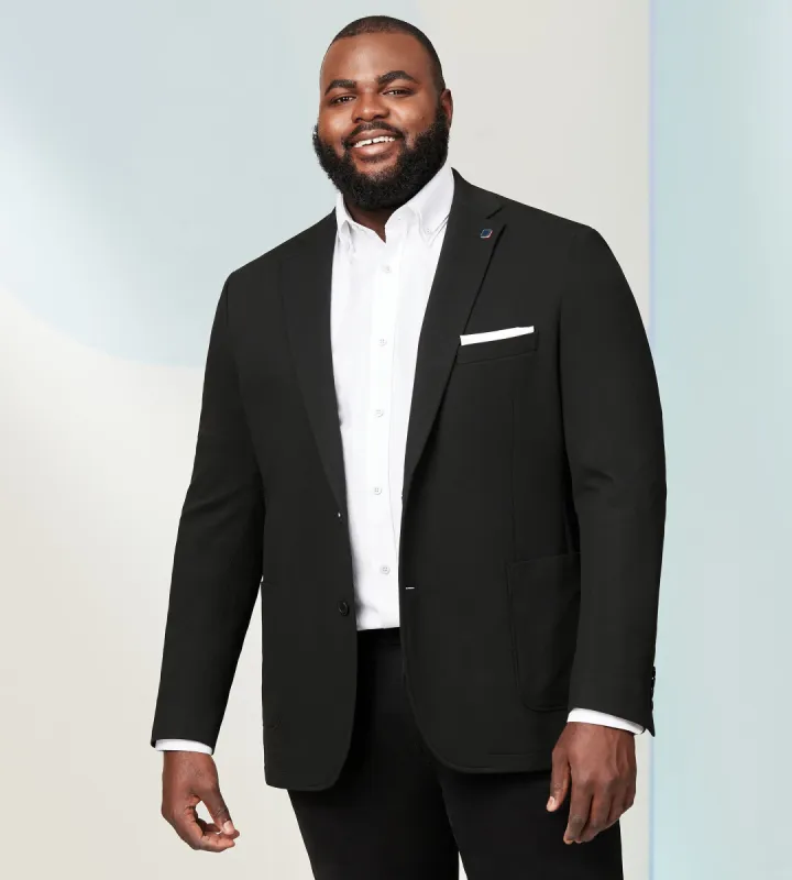 Modern Fit Solid Textured Knit Sport Jacket sold by Mr. Big and Tall