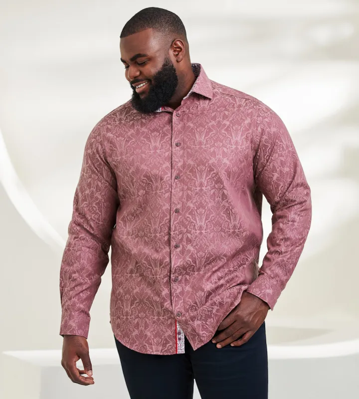 Tonal Floral Long Sleeve Sport Shirt sold by Mr. Big and Tall
