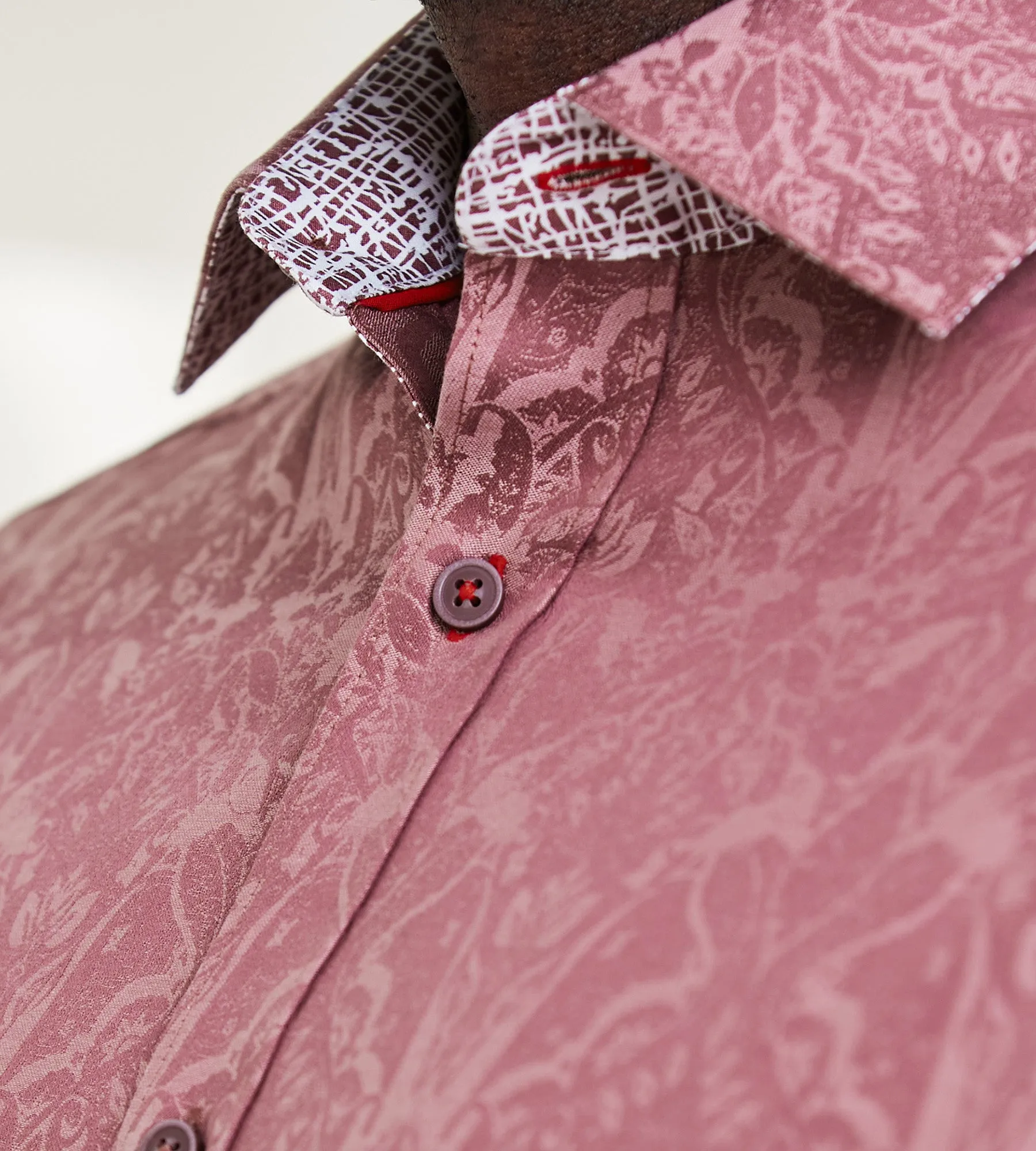 Tonal Floral Long Sleeve Sport Shirt sold by Mr. Big and Tall product image thumbnail 3