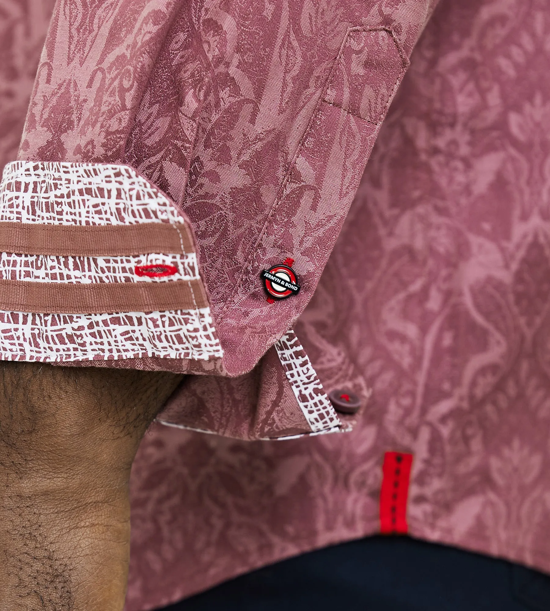 Tonal Floral Long Sleeve Sport Shirt sold by Mr. Big and Tall product image thumbnail 4