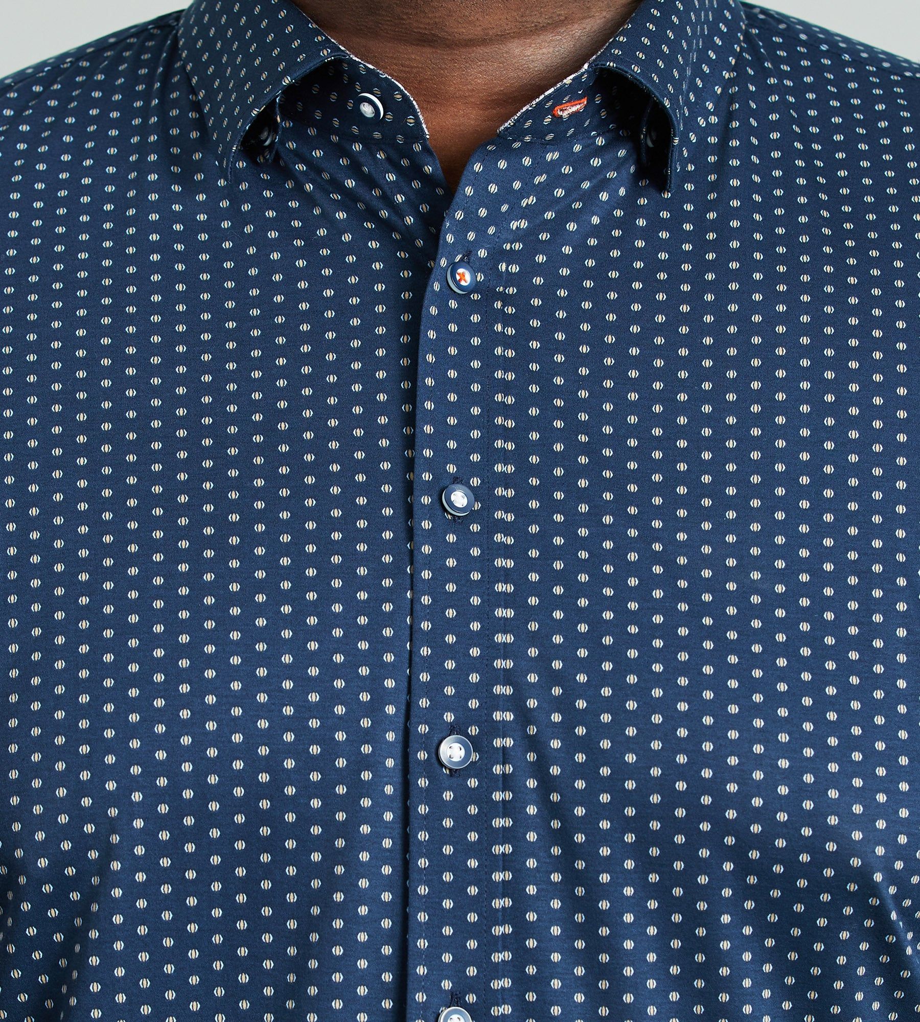360° Stretch Geo Print Long Sleeve Sport Shirt sold by Mr. Big and Tall product image thumbnail 3