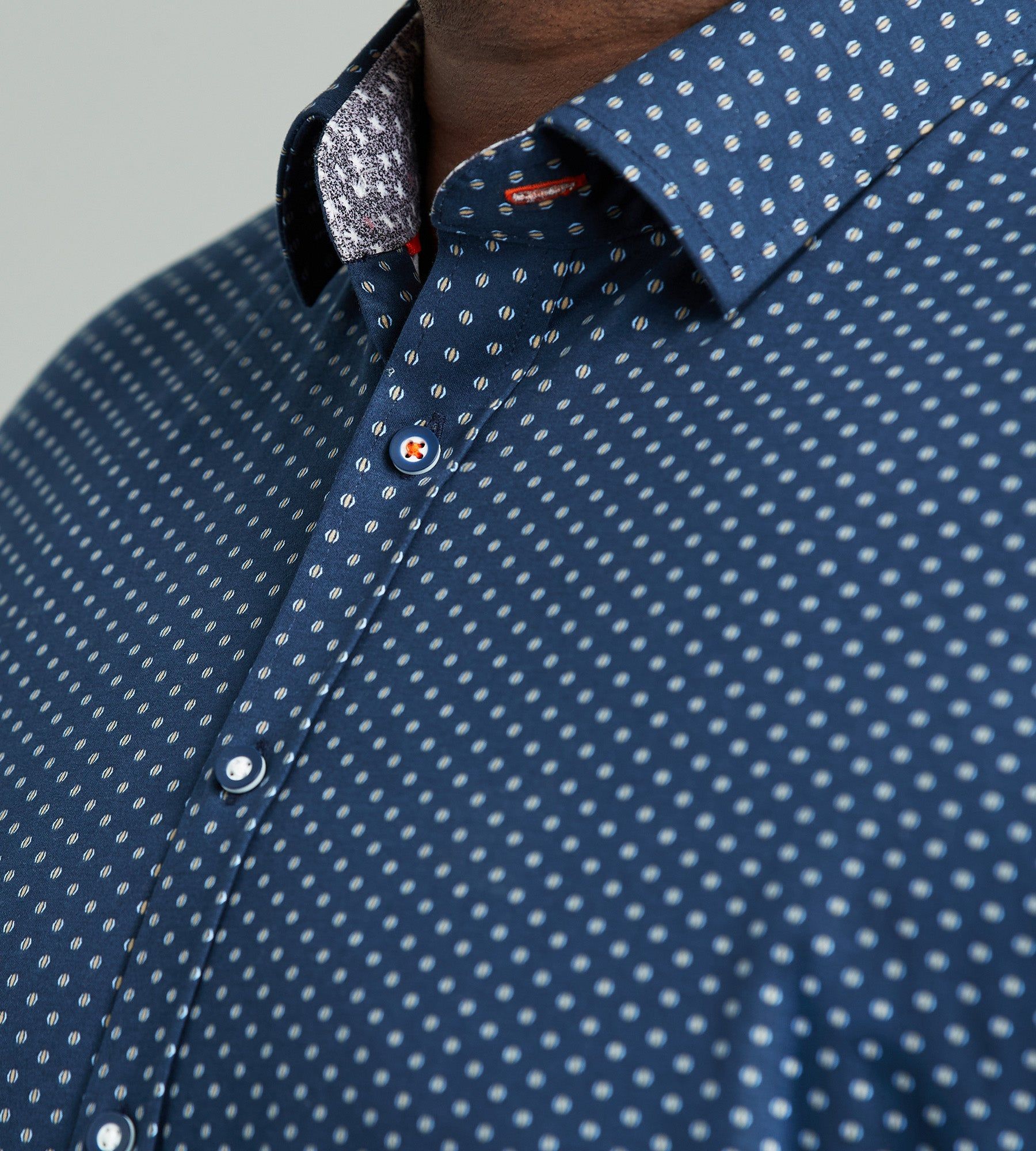 360° Stretch Geo Print Long Sleeve Sport Shirt sold by Mr. Big and Tall product image thumbnail 2