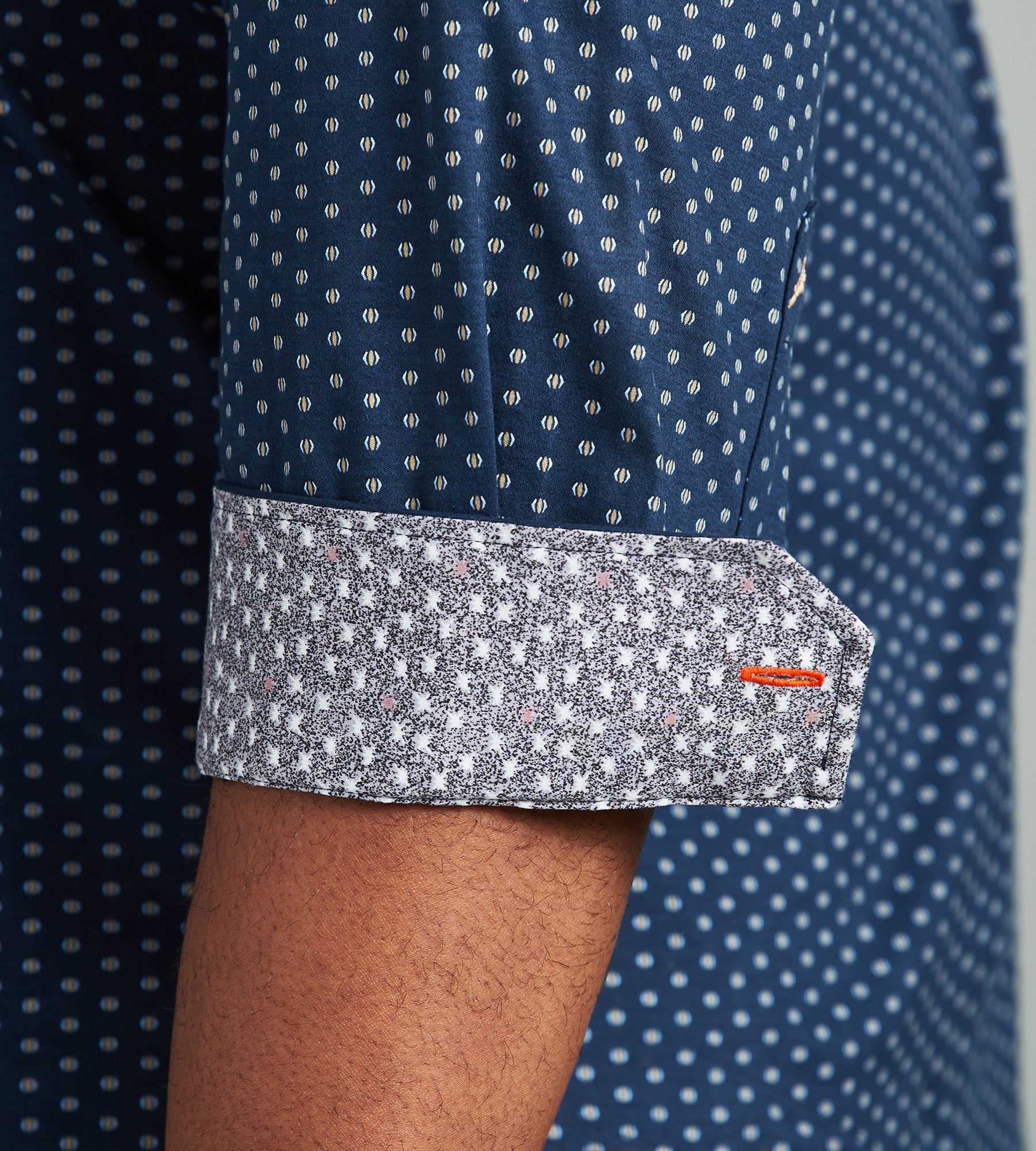 360° Stretch Geo Print Long Sleeve Sport Shirt sold by Mr. Big and Tall product image thumbnail 4