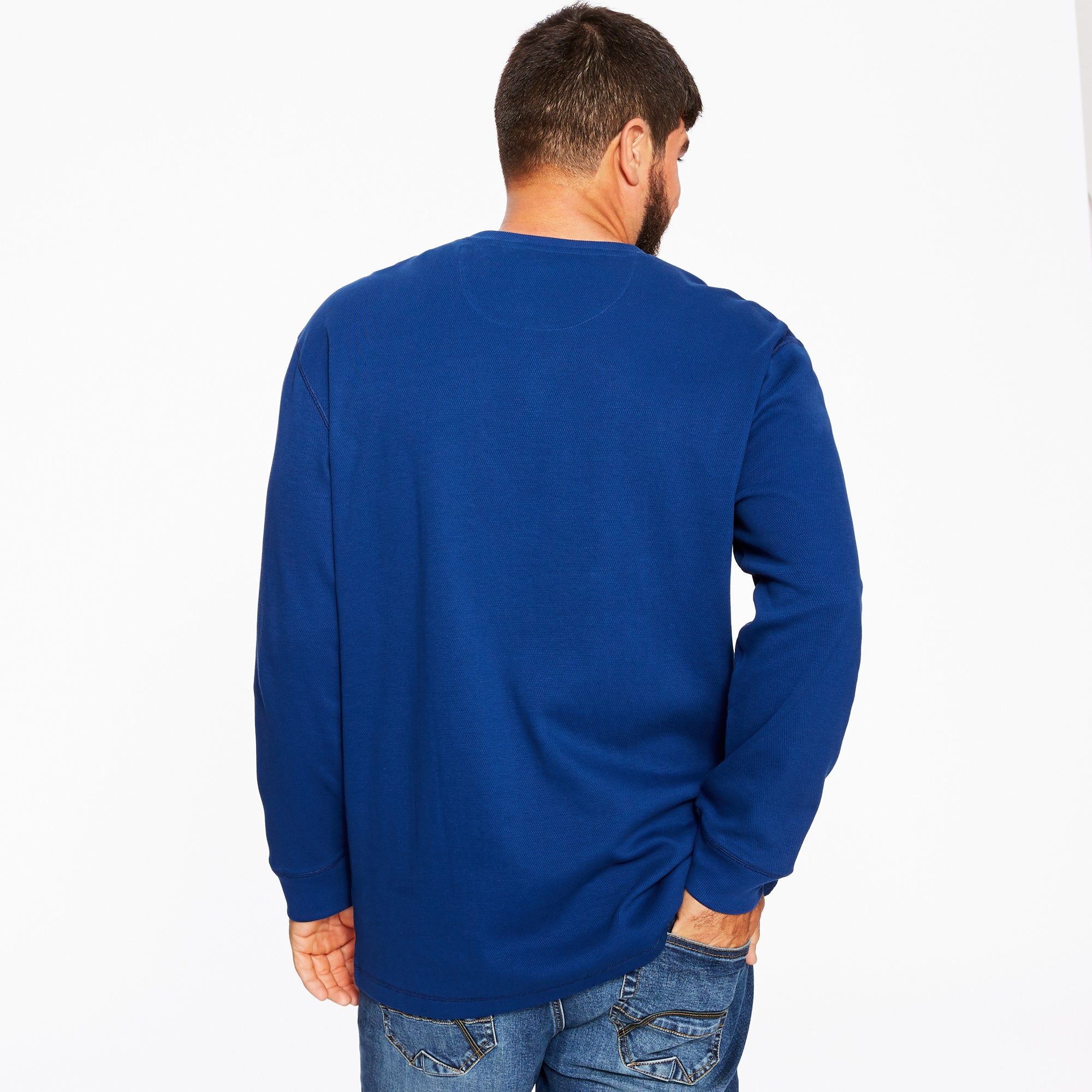 Long Sleeve Waffle Henley sold by Mr. Big and Tall product image thumbnail 8