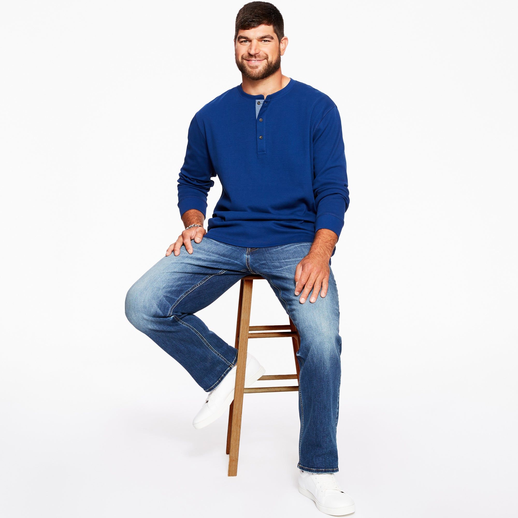 Long Sleeve Waffle Henley sold by Mr. Big and Tall product image thumbnail 9