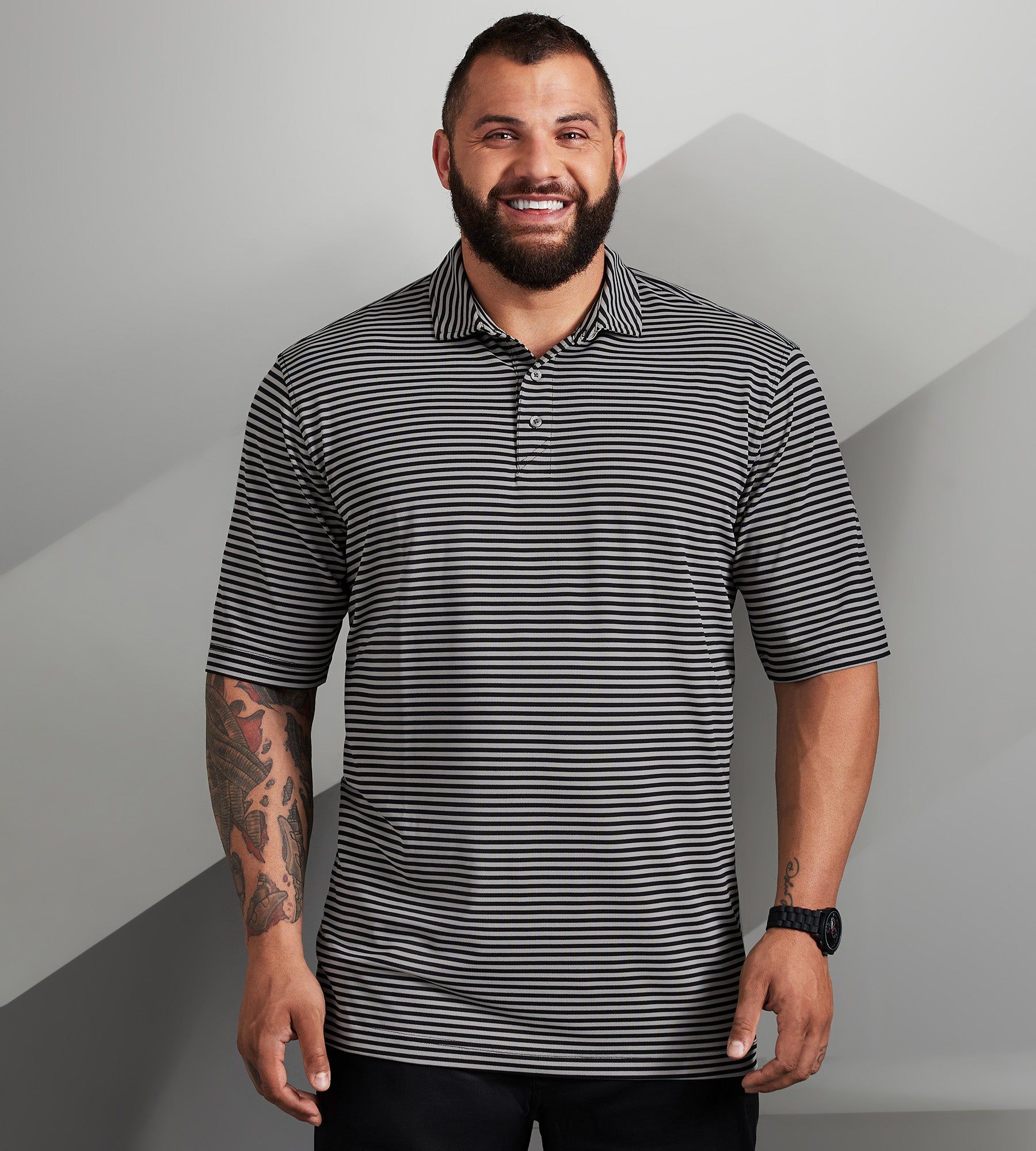 Pique Stripe Polo sold by Mr. Big and Tall