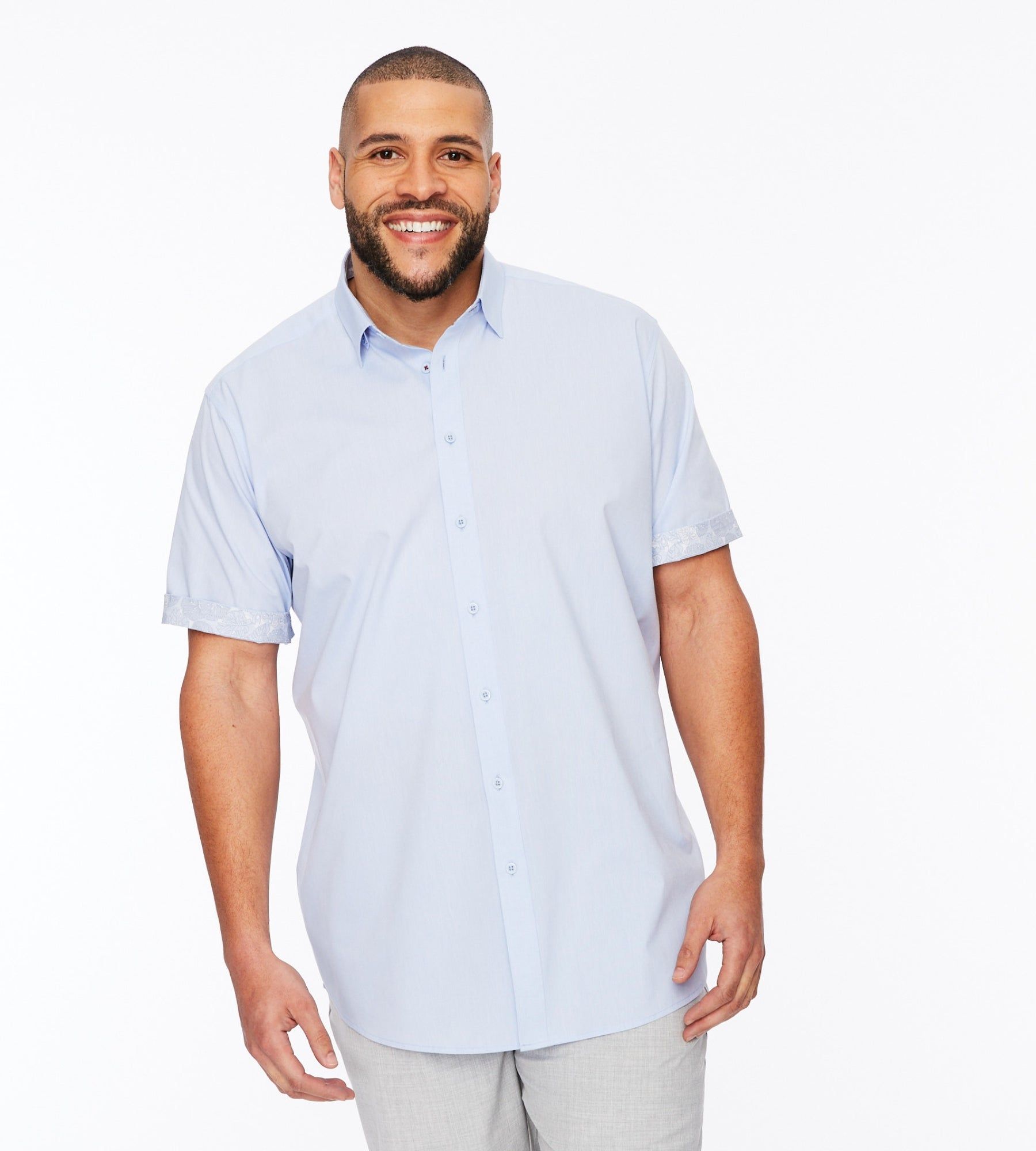 Linen-Blend Short Sleeve Sport Shirt sold by Mr. Big and Tall