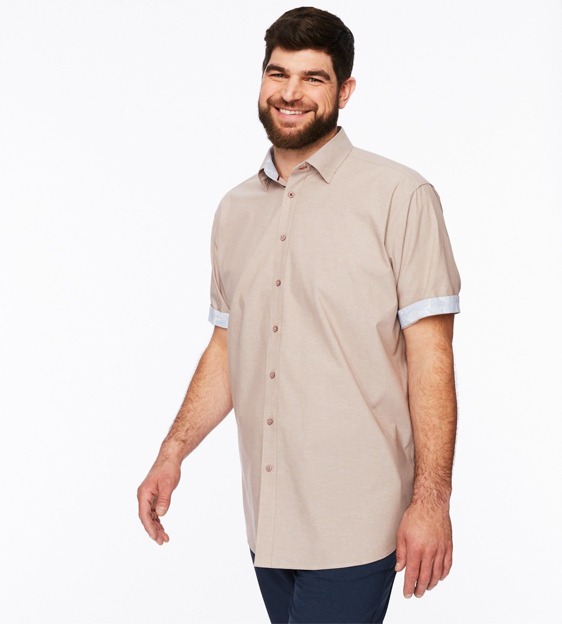 Linen-Blend Short Sleeve Sport Shirt sold by Mr. Big and Tall product image thumbnail 6
