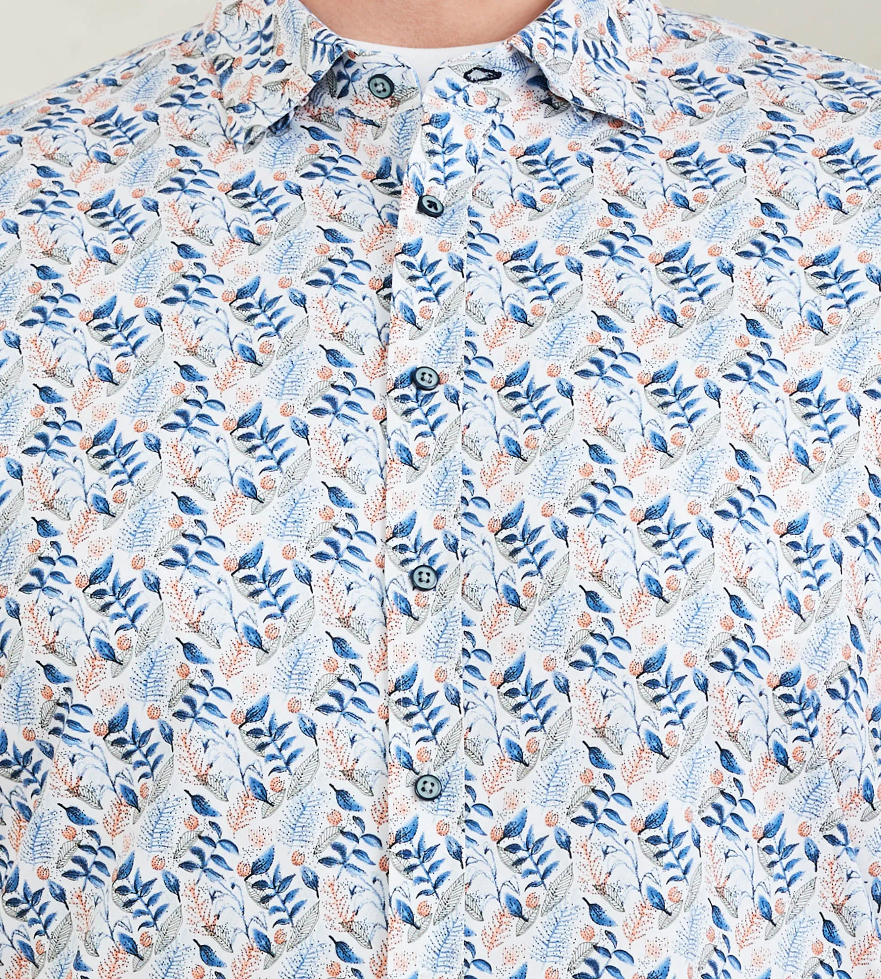 360° Stretch Floral Short Sleeve Sport Shirt sold by Mr. Big and Tall product image thumbnail 2