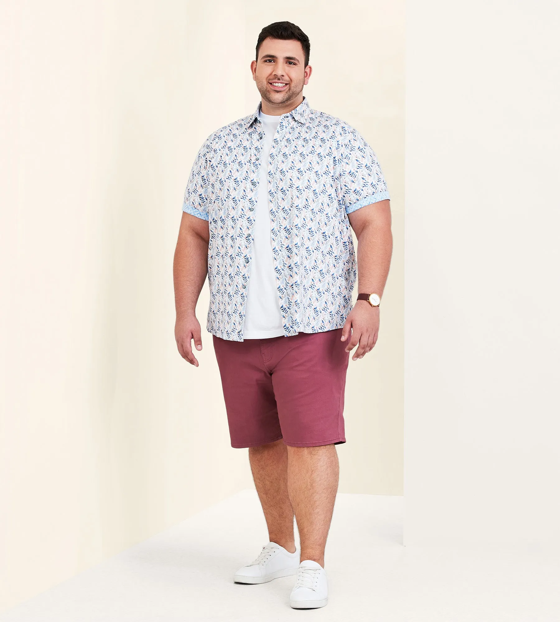 360° Stretch Floral Short Sleeve Sport Shirt sold by Mr. Big and Tall product image thumbnail 3
