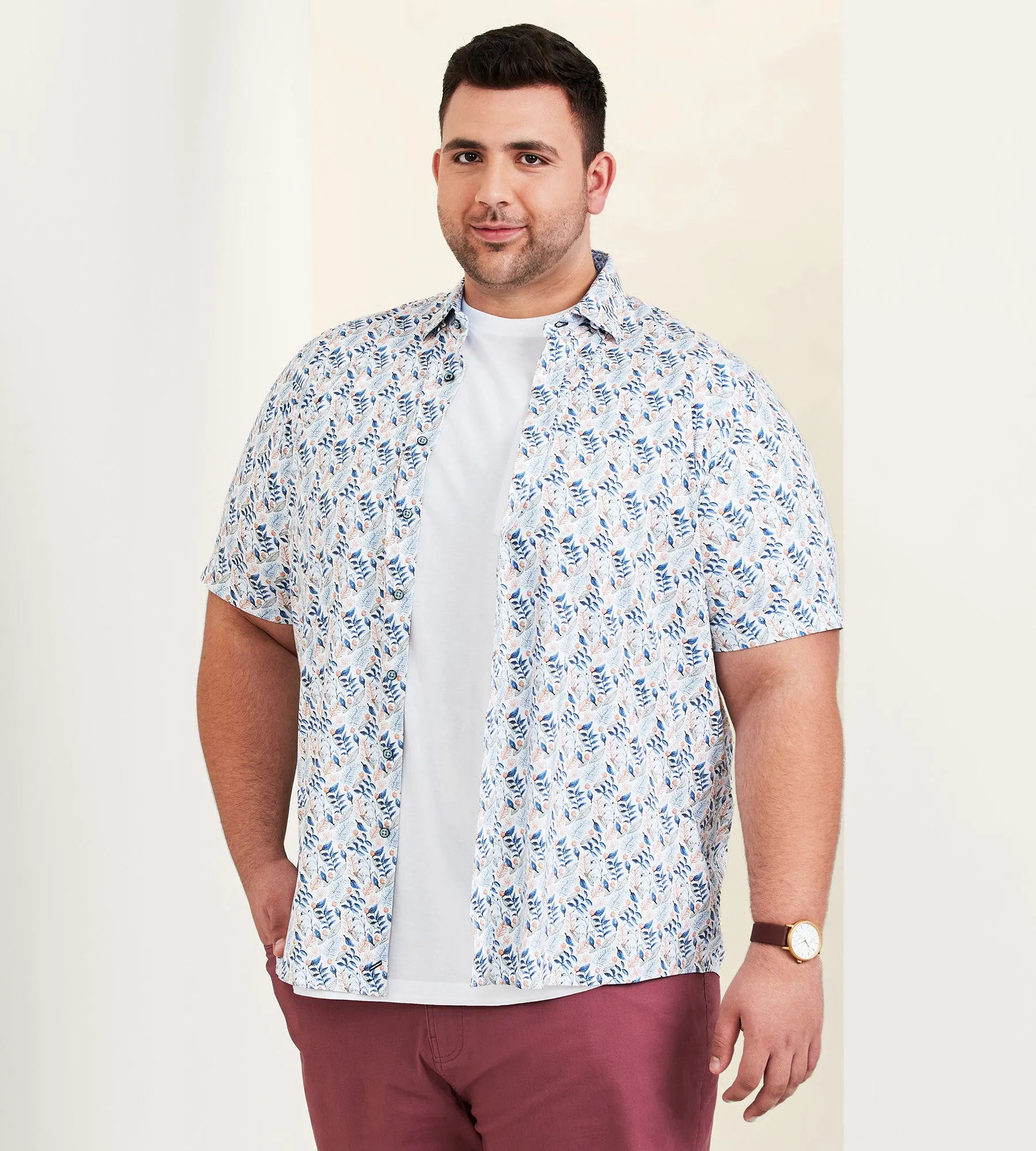 360° Stretch Floral Short Sleeve Sport Shirt sold by Mr. Big and Tall