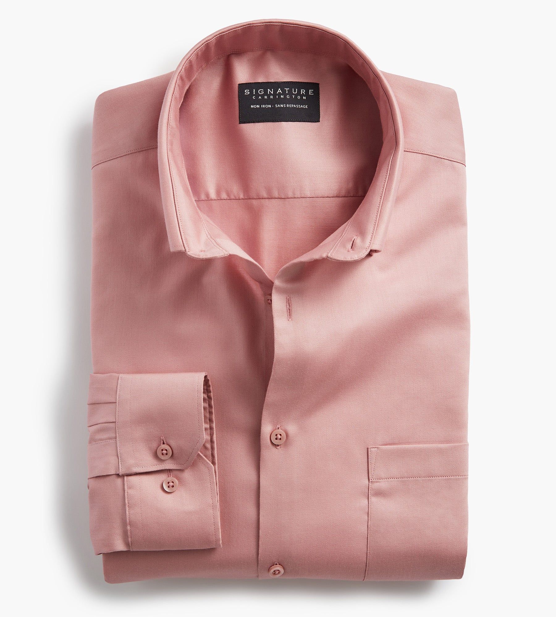 Classic Fit Non-Iron Sateen Dress Shirt sold by Mr. Big and Tall