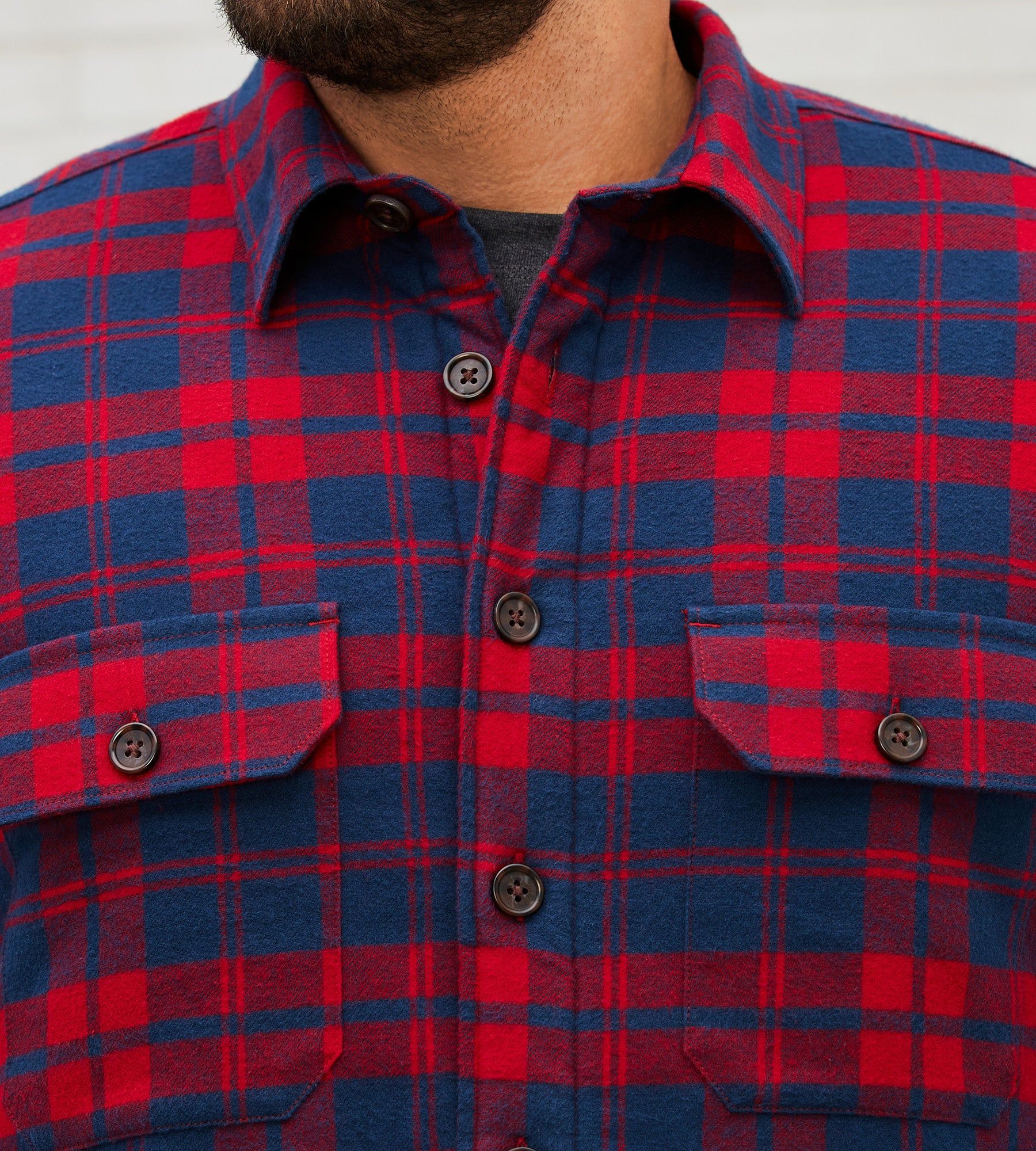 Fleece-Lined Flannel Shacket sold by Mr. Big and Tall product image thumbnail 2