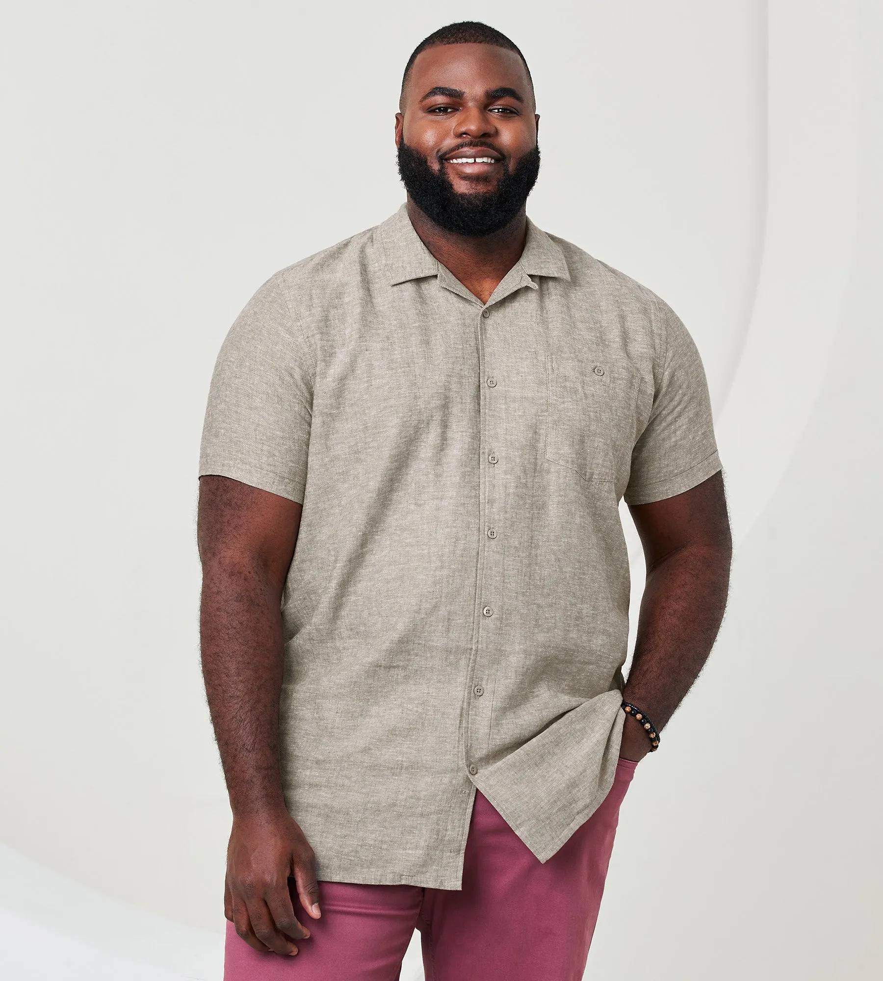 Linen Short Sleeve Sport Shirt sold by Mr. Big and Tall