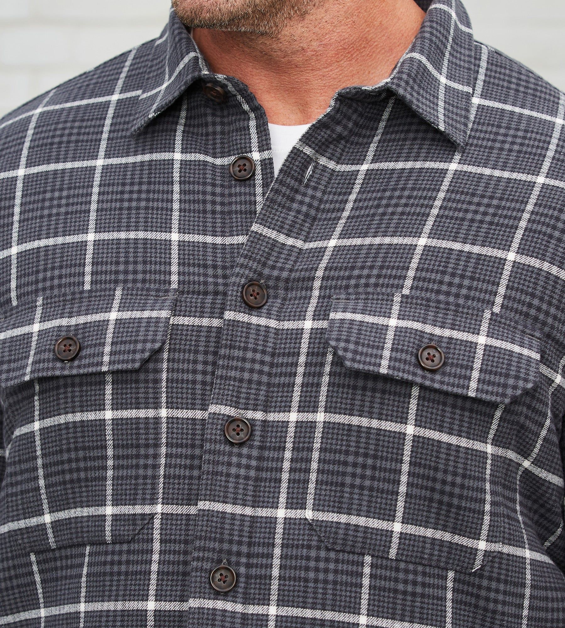 Fleece-Lined Flannel Shacket sold by Mr. Big and Tall product image thumbnail 2