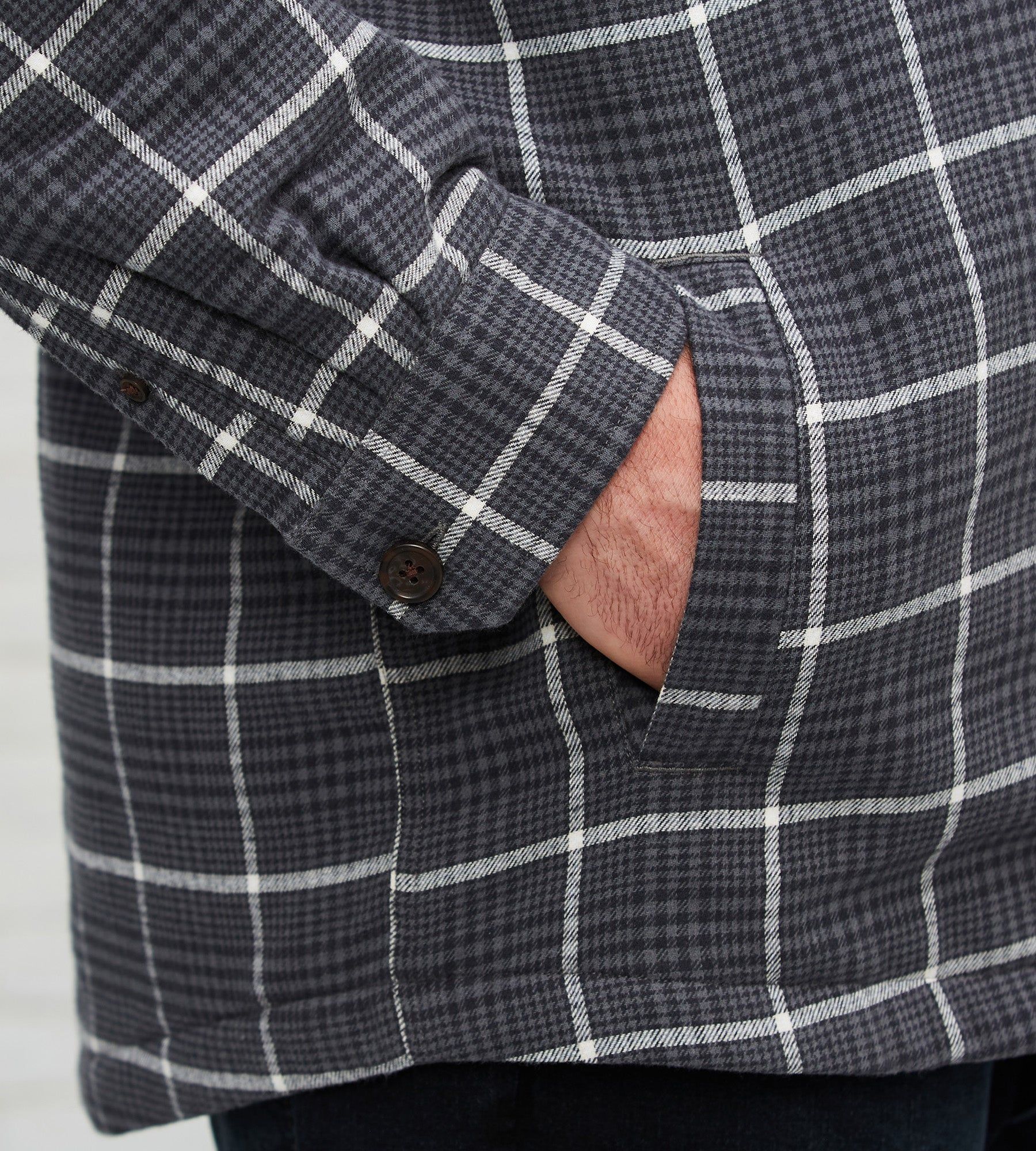 Fleece-Lined Flannel Shacket sold by Mr. Big and Tall product image thumbnail 3