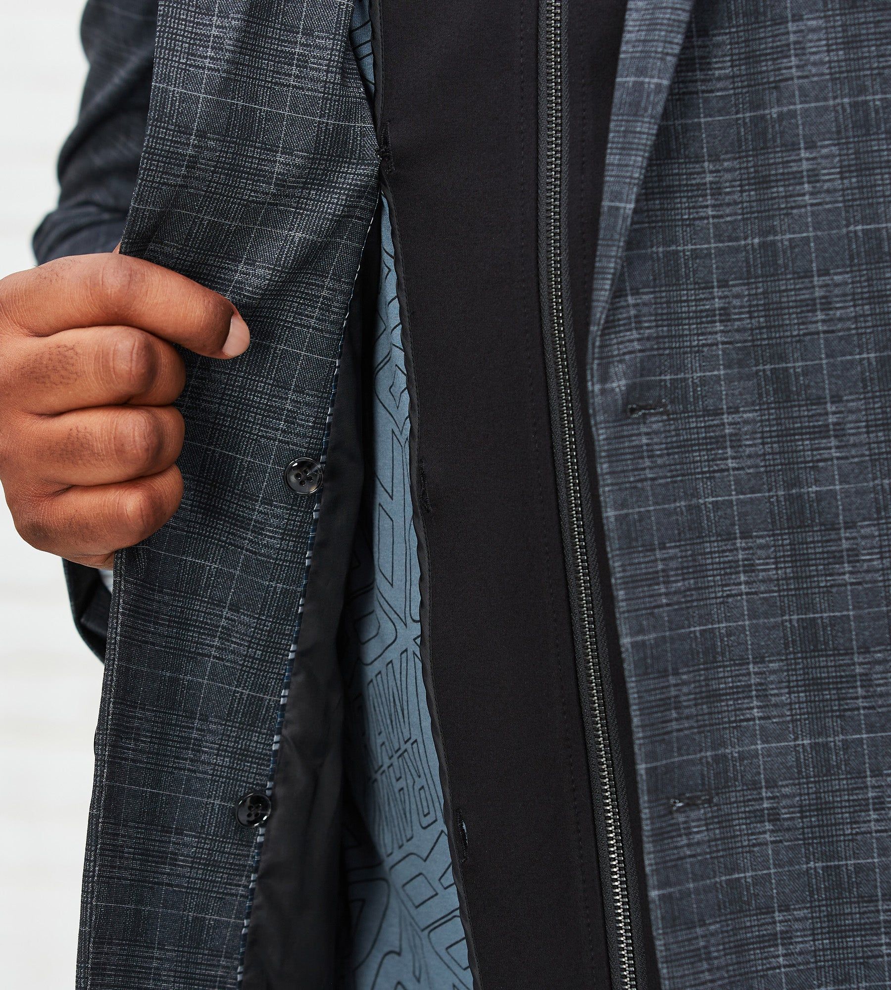 Modern Fit 2-In-1 Knit Hooded Blazer With Detachable Hood sold by Mr. Big and Tall product image thumbnail 3