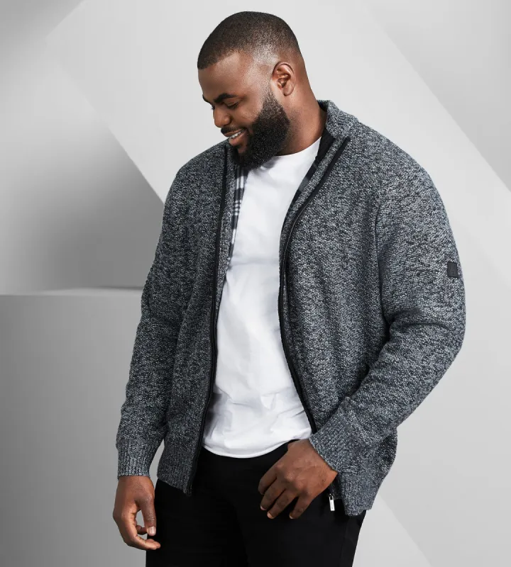 Mock Neck Fleece-Lined Cardigan sold by Mr. Big and Tall