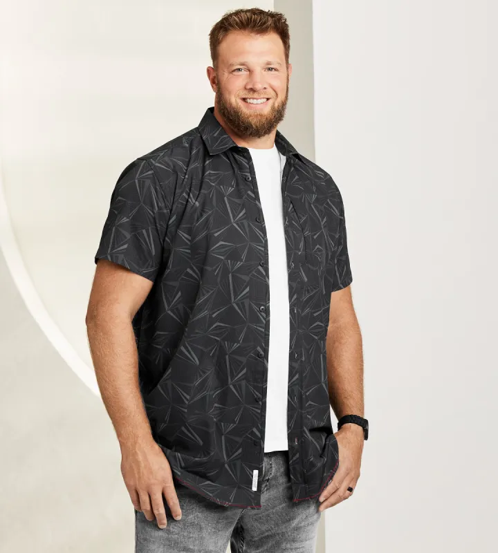 4-Way Stretch Geo Short Sleeve Sport Shirt sold by Mr. Big and Tall