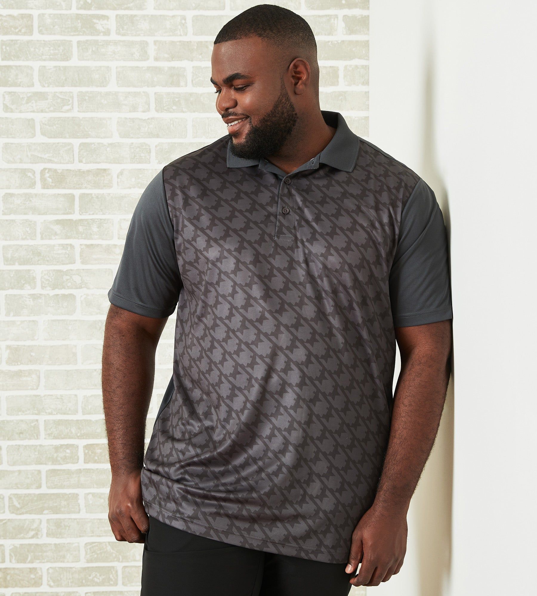 Active Graphic Houndstooth Print Polo sold by Mr. Big and Tall