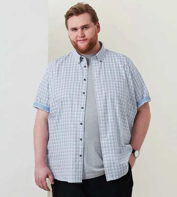 Easy Care Plaid Short Sleeve Sport Shirt sold by Mr. Big and Tall