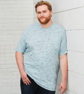 Ultimate Space-Dye V-Neck Tee sold by Mr. Big and Tall