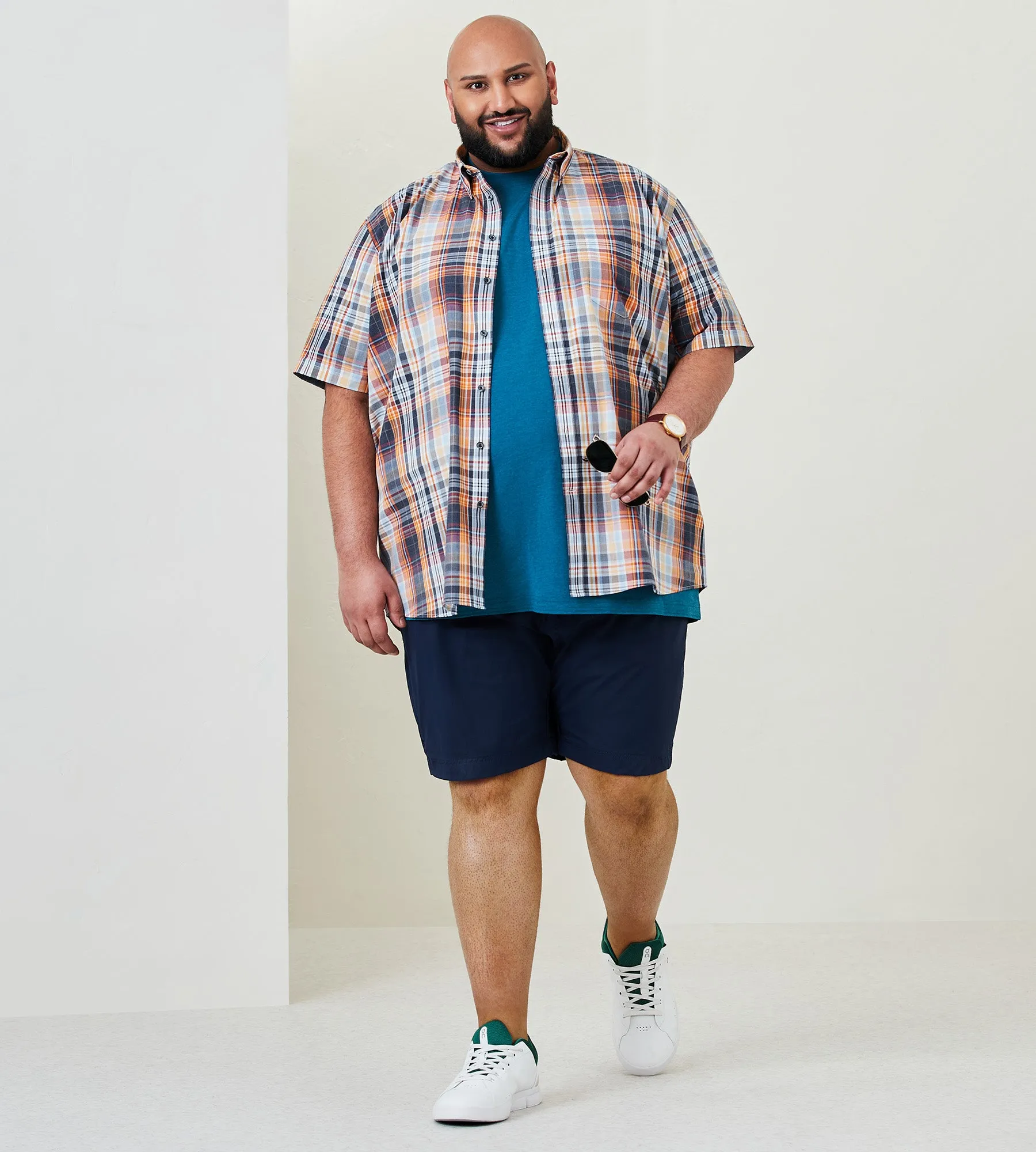 Easy Care Plaid Short Sleeve Sport Shirt sold by Mr. Big and Tall product image thumbnail 3