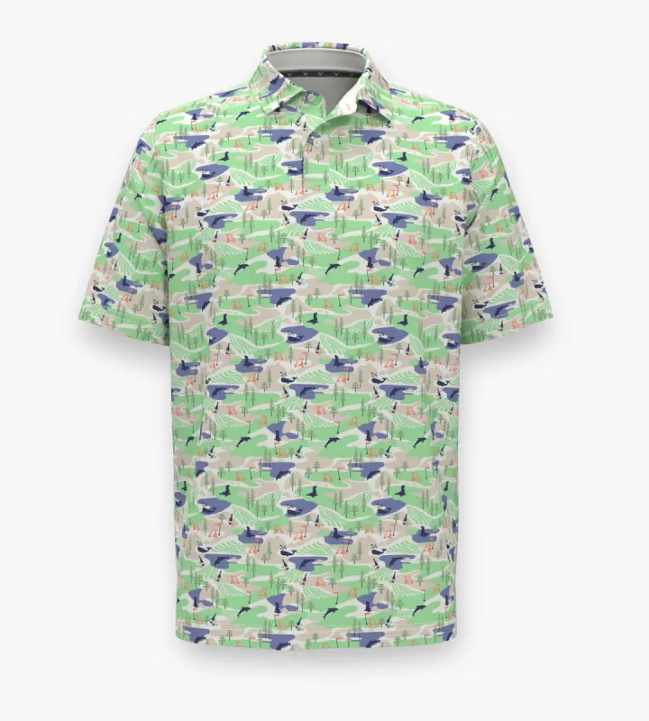 Abstract Coastal Print Polo sold by Mr. Big and Tall