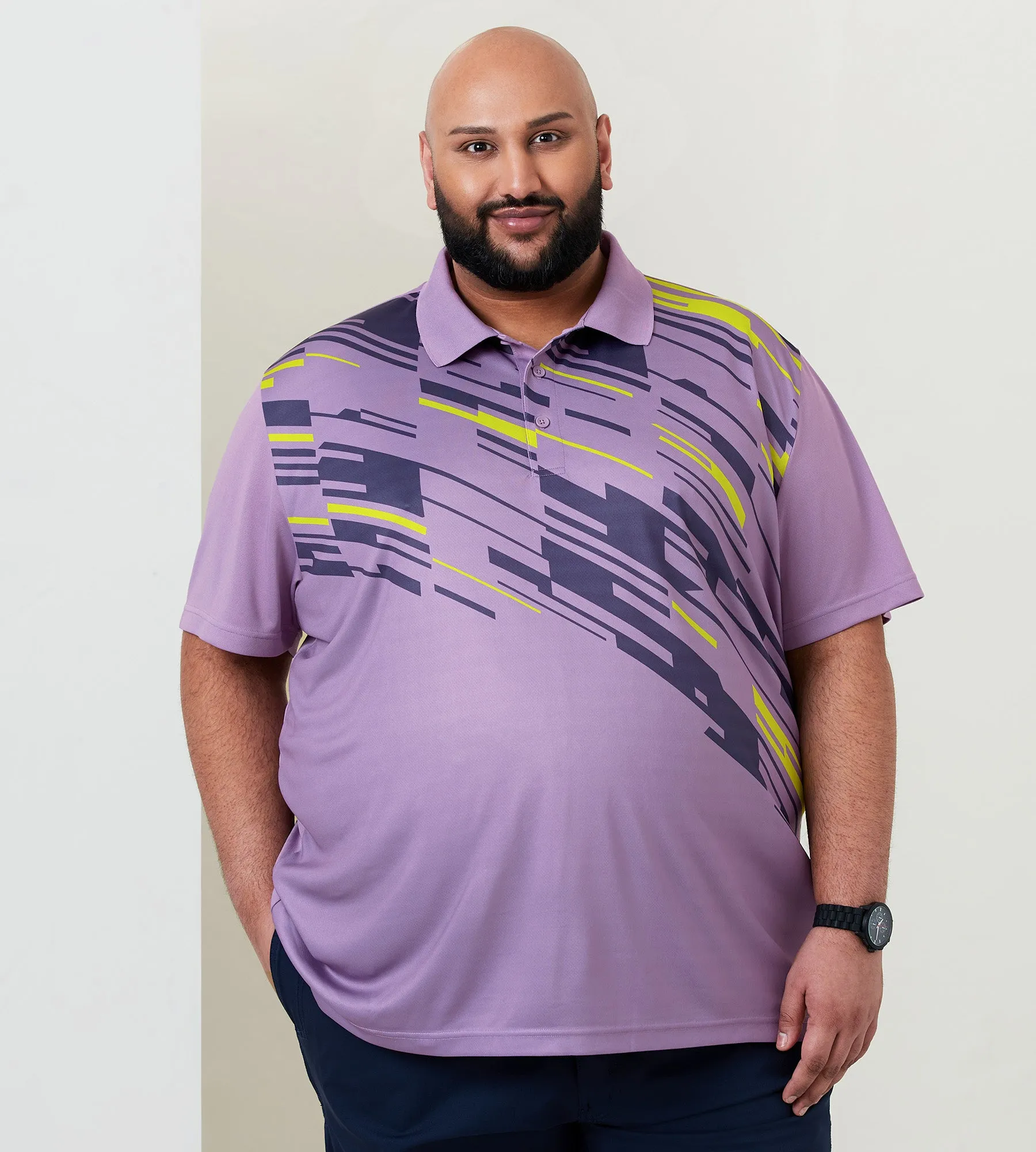 Active Diagonal Pixelated Polo sold by Mr. Big and Tall