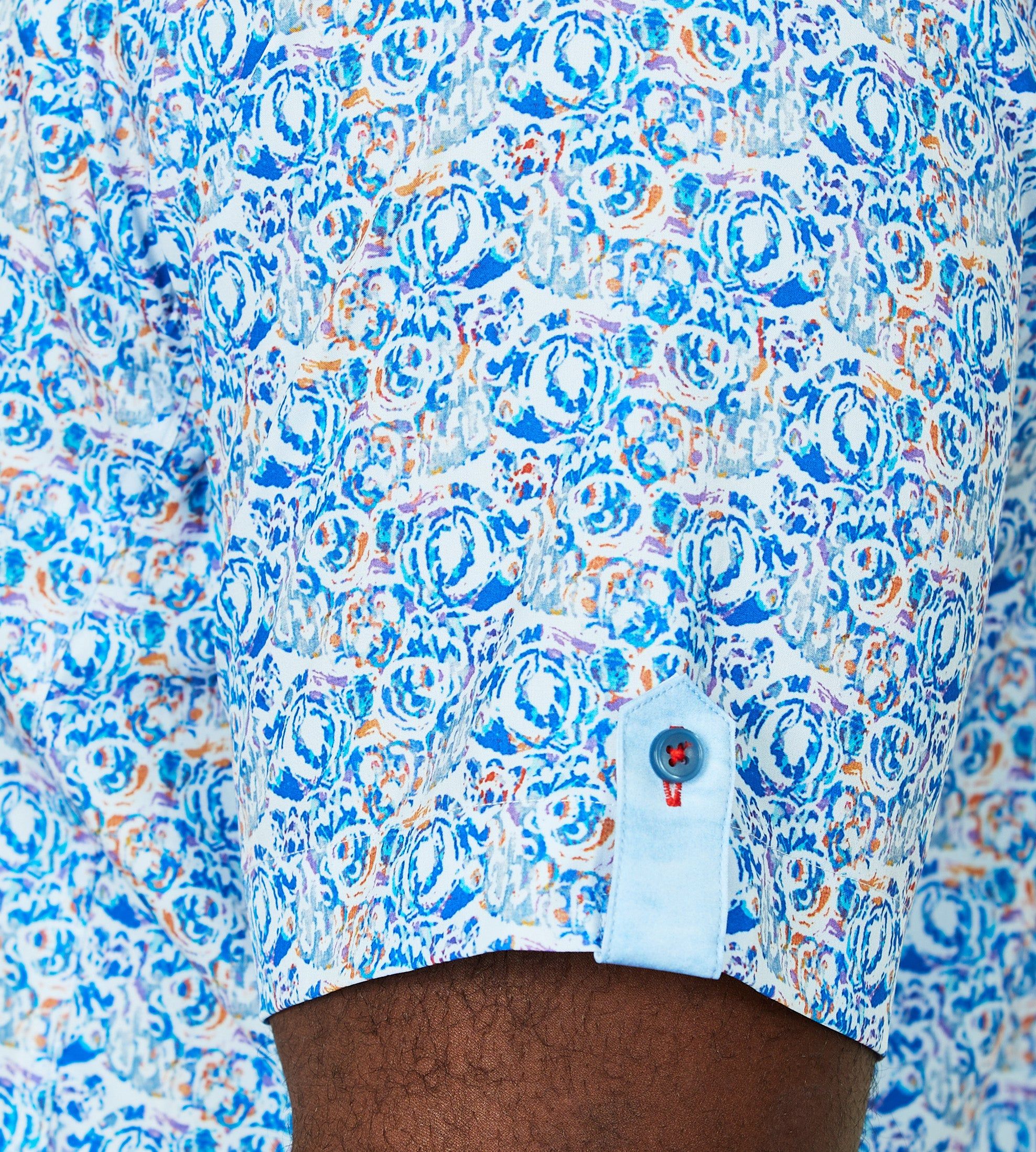 Water Colour Print Short Sleeve Sport Shirt sold by Mr. Big and Tall product image thumbnail 4